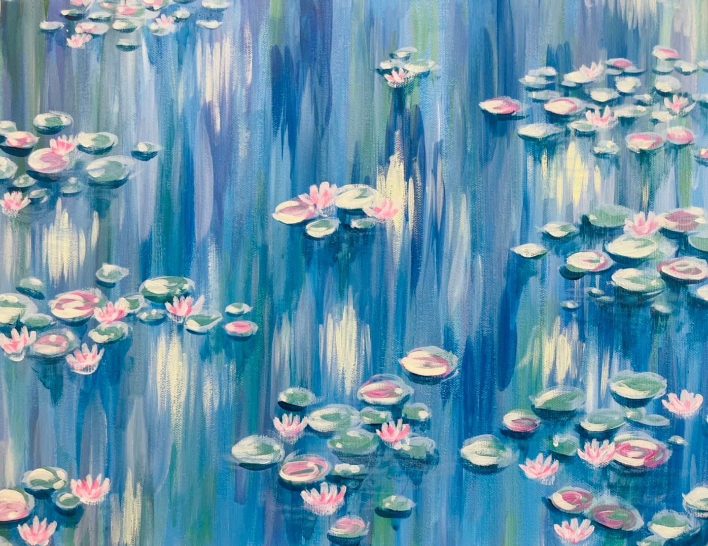 風景画 paint and sip class at Artbar Osaka