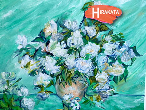 ゴッホ 白いバラ Van Gogh White Roses – Artbar Osaka（アートバー大阪）