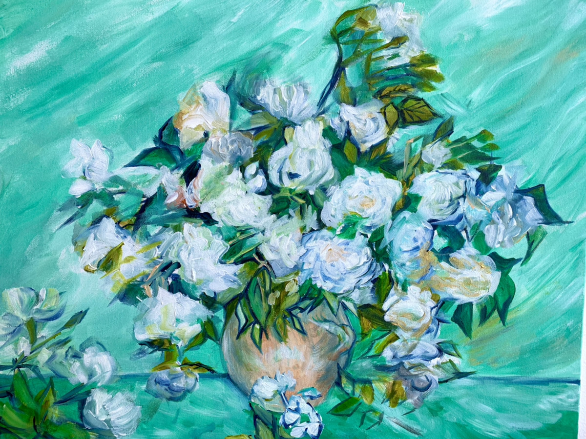 ゴッホ 白いバラ Van Gogh White Roses – Artbar Osaka（アートバー大阪）