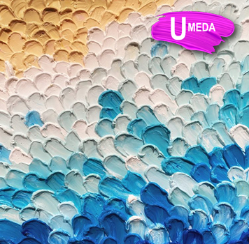 抽象画 多色 厚塗り 多色の厚塗りアート作品 抽象画 アクリル画 15×15 キャンバス