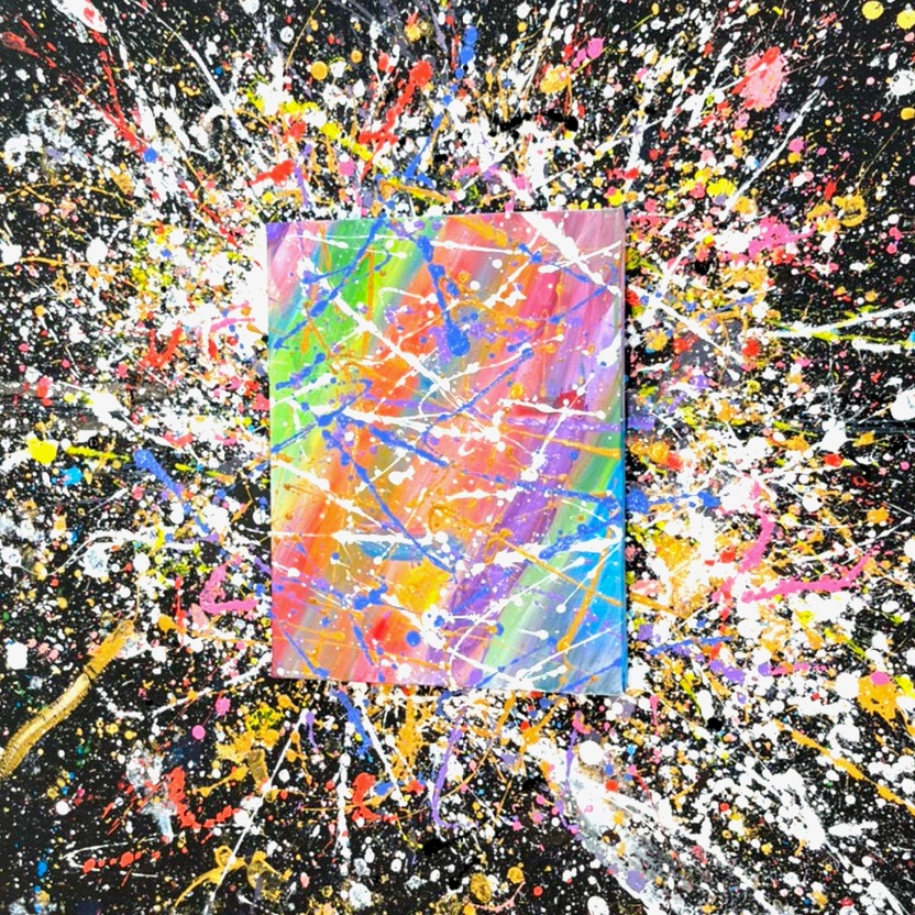 選べるキャンバス アクションペインティング CHOOSE CANVAS PAINT LIKE JACKSON POLLOCK Artbar