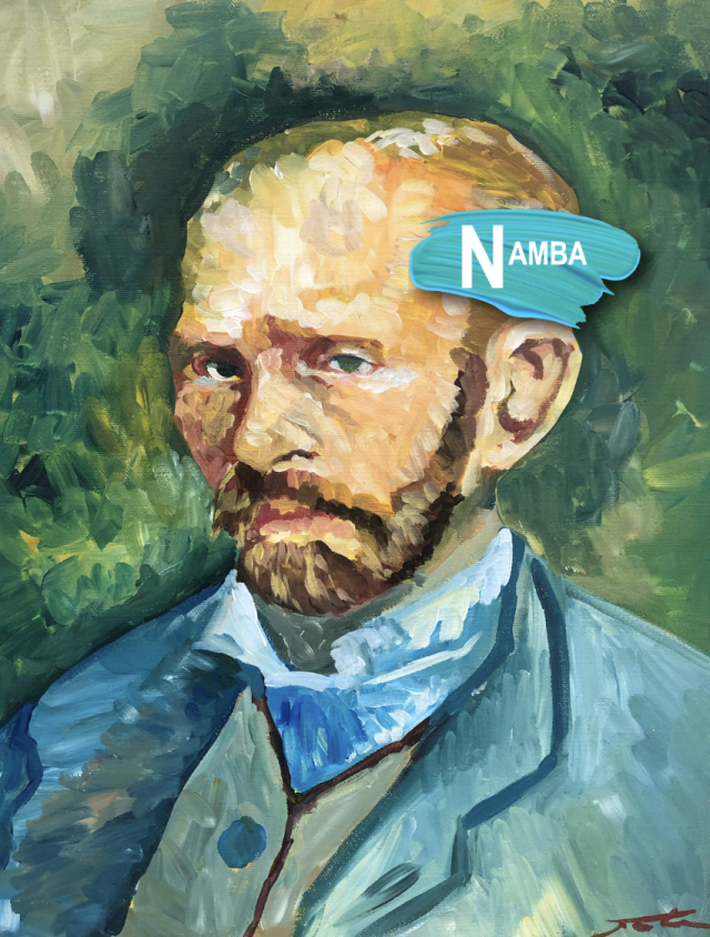 ゴッホ風自画像 Van Gogh style self-portrait – Artbar Osaka（アート